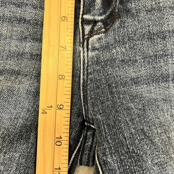 TTB Jeans Women 5 Distressed Skinny Blue Denim Mid Rise Stretch Ripped Hem Punk - Picture 8 of 8